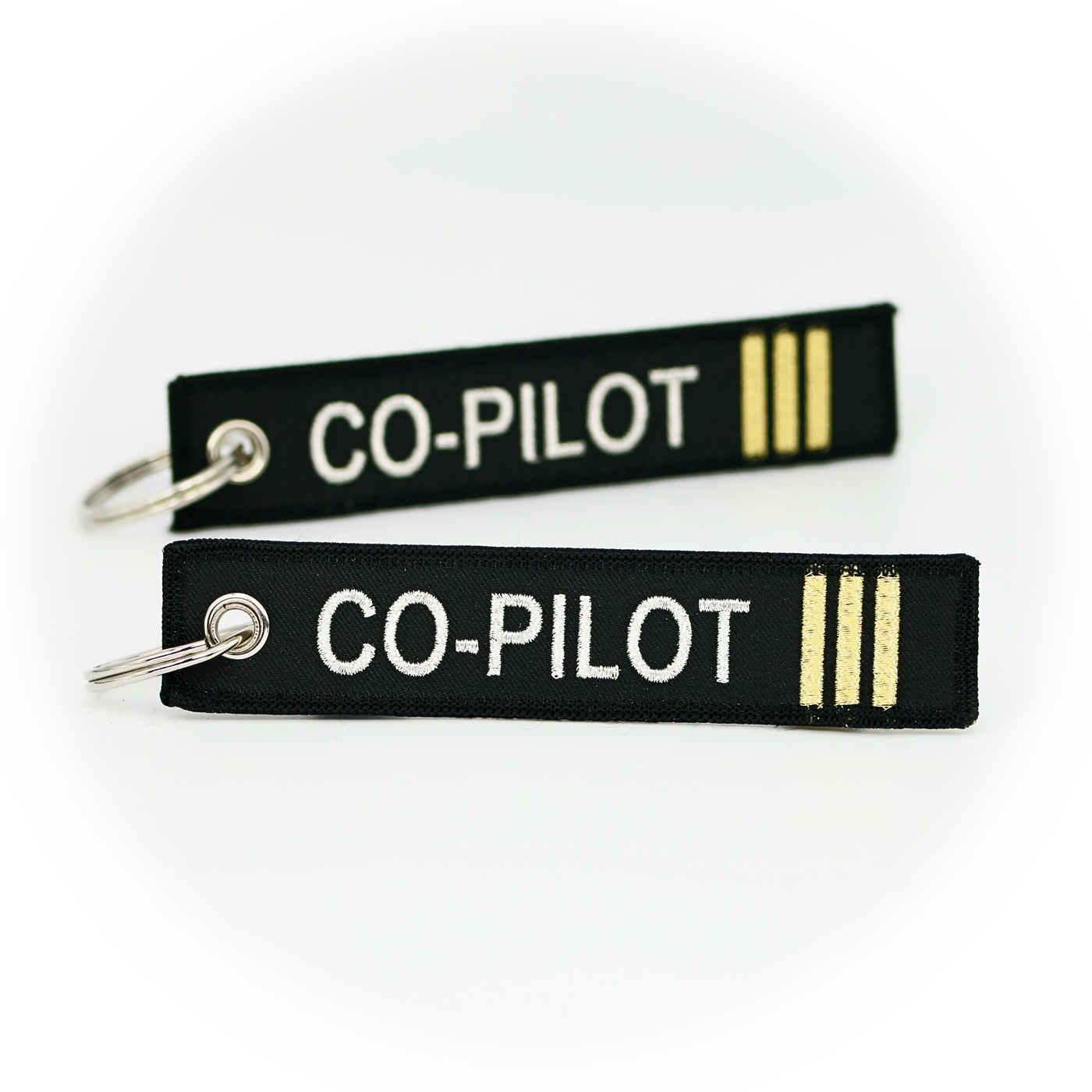 Keyring Co-Pilot (black/gold) – Gone Flying Store