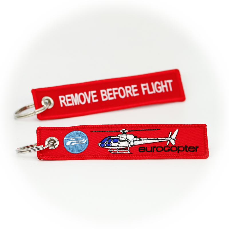 Keyring Eurocopter AS350 / Airbus H125 Helicopter / Remove Before Flight