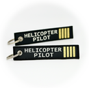 Keyring Helicopter Pilot (black/gold)