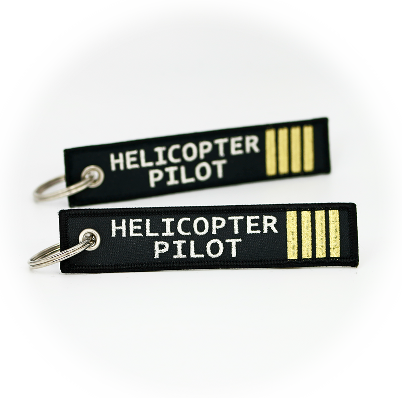 Keyring Helicopter Pilot (black/gold)