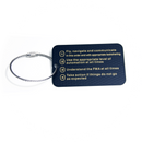 Airbus Golden Rules metal plate keyring (black version)
