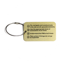 Airbus Golden Rules metal plate keyring (gold version)