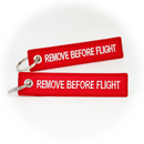 Keyring Remove Before Flight (regular size) - *classic* red