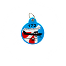 Keyring Cessna 172 Skyhawk C172 circular (woven)