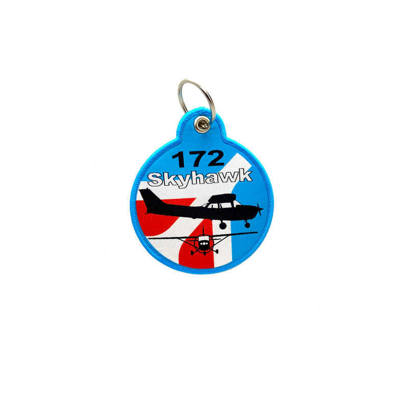 Keyring Cessna 172 Skyhawk C172 circular (woven)