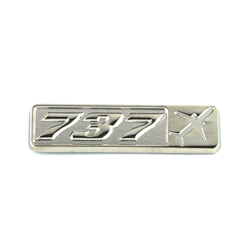 Pin Boeing 737 (rectangle with airplane silhouette)