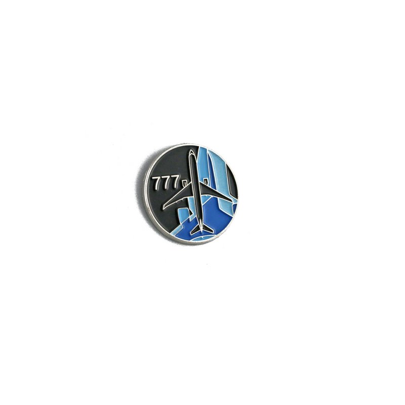 Pin Boeing 777 (blue / black)