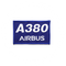 Patch Airbus A380 rectangle/blue