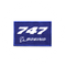 Patch Boeing 747 blue/rectangle