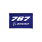 Patch Boeing 767 blue/rectangle
