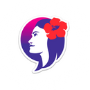 Hawaiian Airlines sticker Pualani Girl