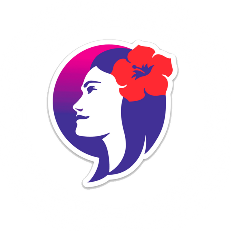 Hawaiian Airlines sticker Pualani Girl