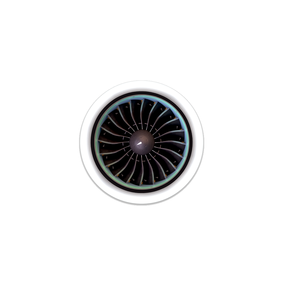 Sticker CFM P&W GTF PW1100 Fan – Gone Flying Store