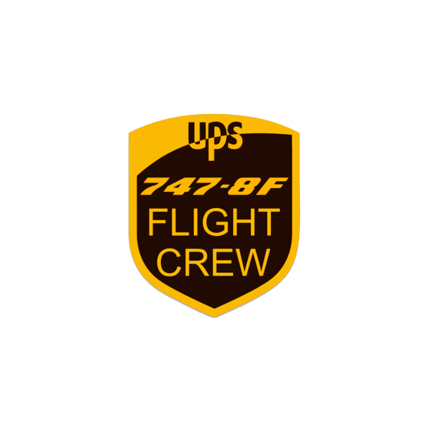 Sticker UPS AIRLINES Boeing 747-8F FLIGHT CREW