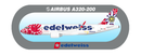 Sticker Edelweiss Air Airbus A320-200 "Help Alliance"