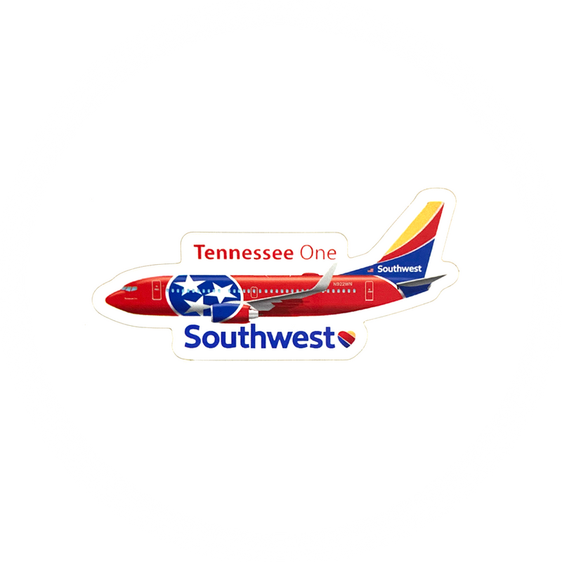Sticker SWA Southwest Airlines TENNESSEE ONE Boeing 737 N922WN
