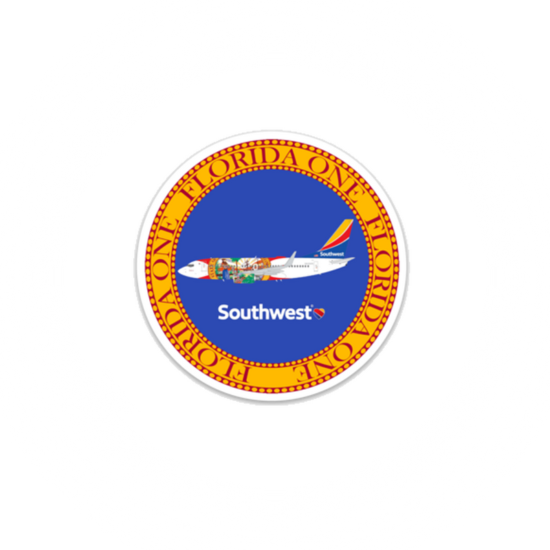 Sticker SWA Southwest Airlines FLORIDA ONE Boeing 737 N945WN