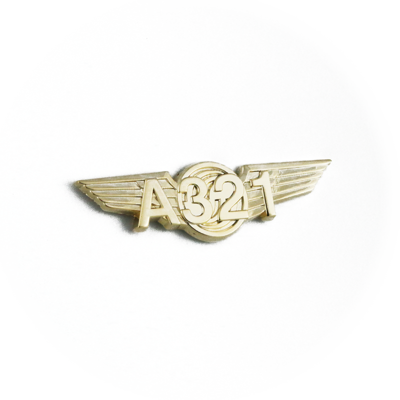 Wing Pin Airbus A321 Gold