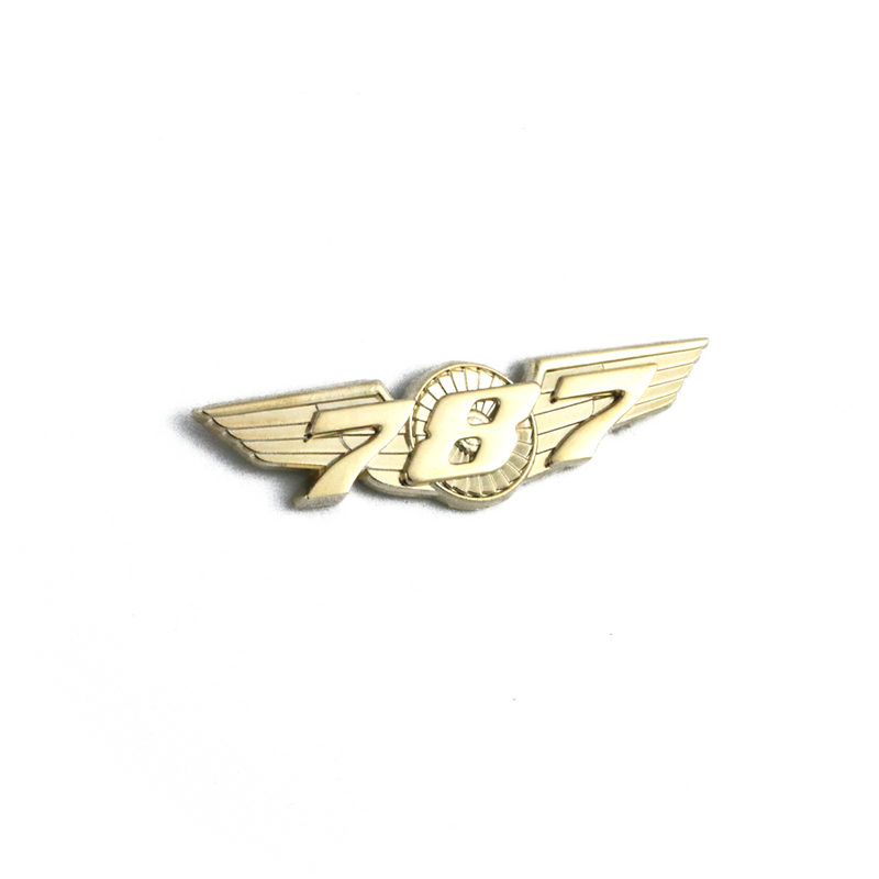 Wing Pin Boeing 787 gold