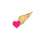 Wing Pin Pink Heart